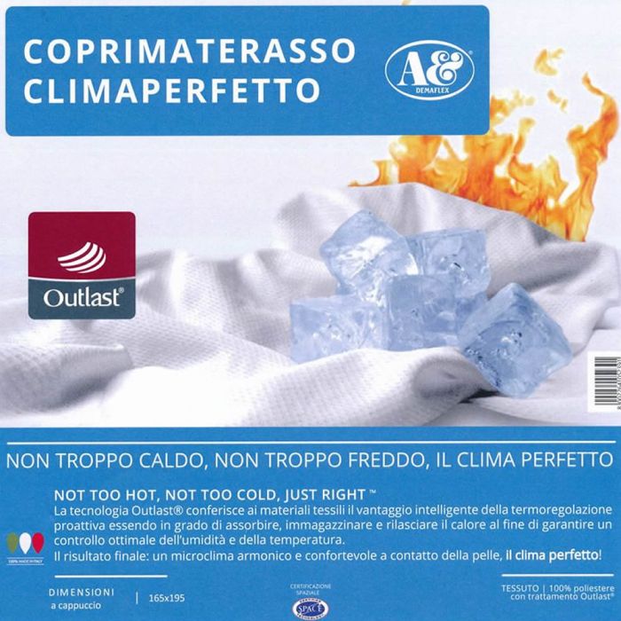 Copri materasso 160x190 climaperfetto + 2 federe climaperfetto